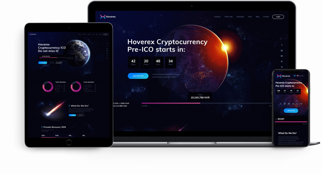 Hoverx Cryptocurrency WordPress Theme